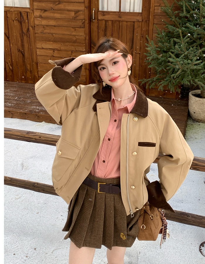 Autumn and winter retro clip cotton jacket