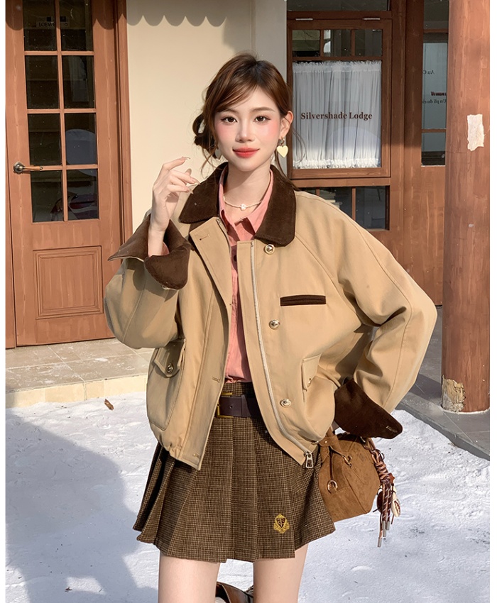 Autumn and winter retro clip cotton jacket