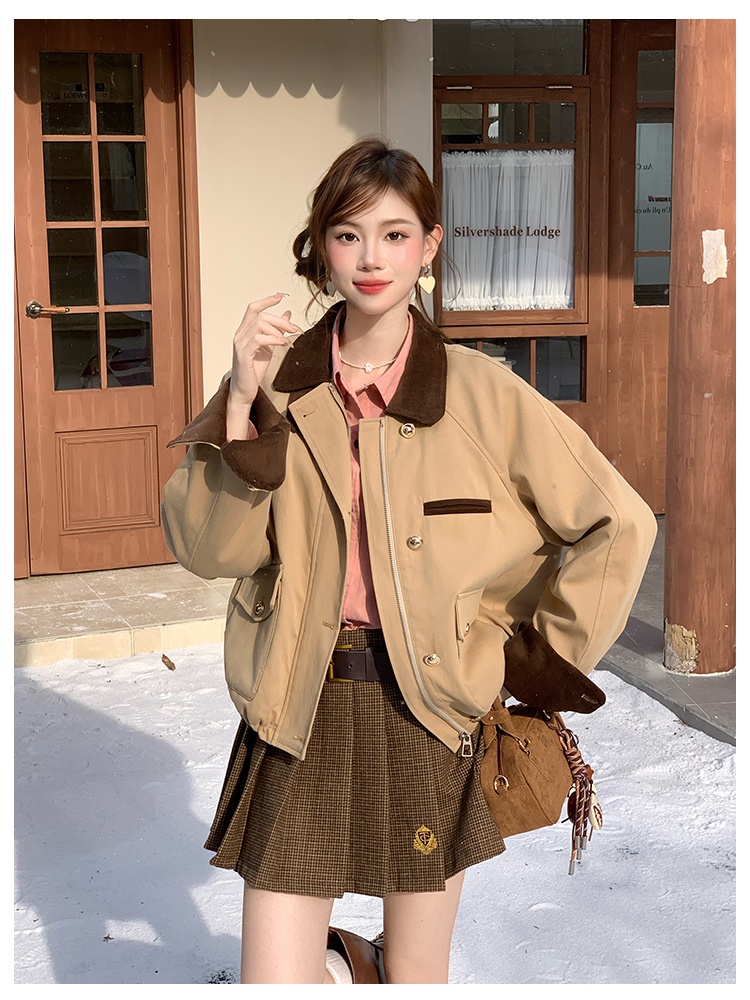 Retro autumn and winter pleated skirt