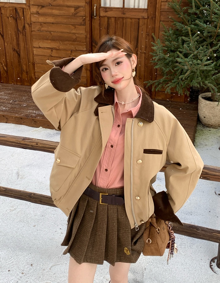 Retro autumn and winter pleated skirt