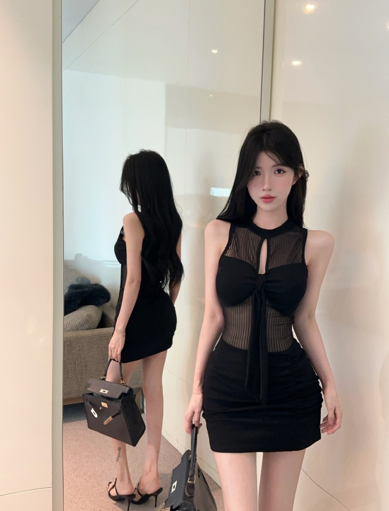 Strapless bottoming cotton elasticity dress