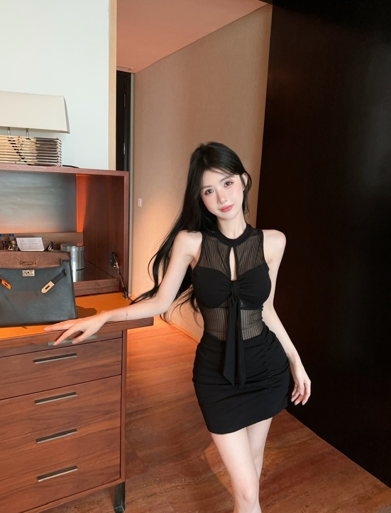 Strapless bottoming cotton elasticity dress