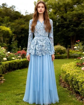 Inside the ride skirt V-neck shirt 3pcs set for women