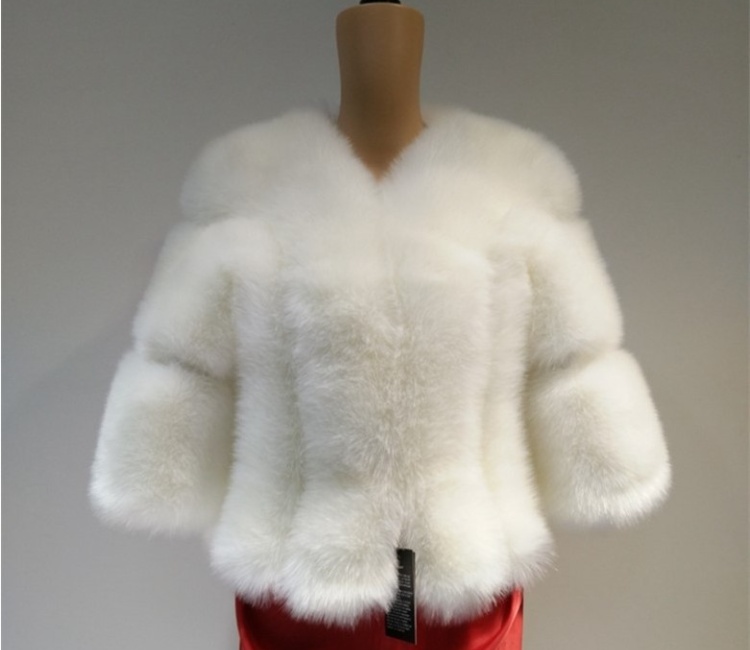 Splice imitation of fox fur fur coat European style coat