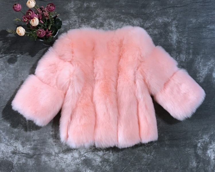 Splice imitation of fox fur fur coat European style coat
