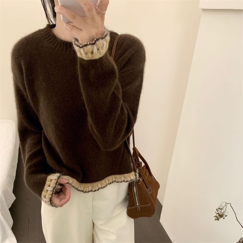 Western style pullover sweater autumn tops