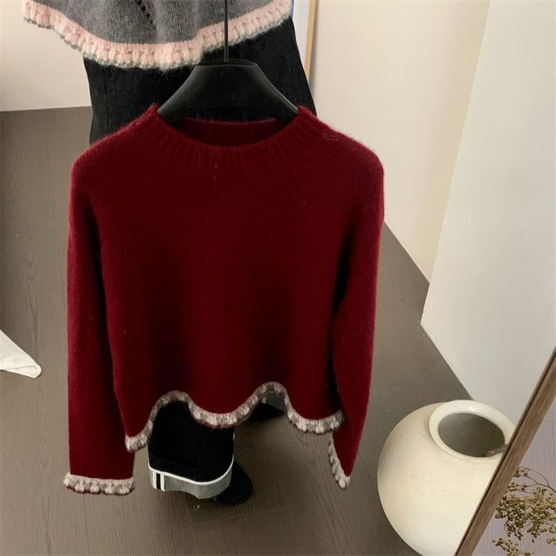 Western style pullover sweater autumn tops