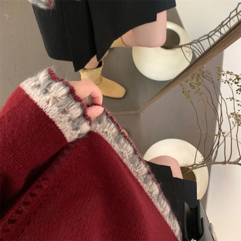 Western style pullover sweater autumn tops