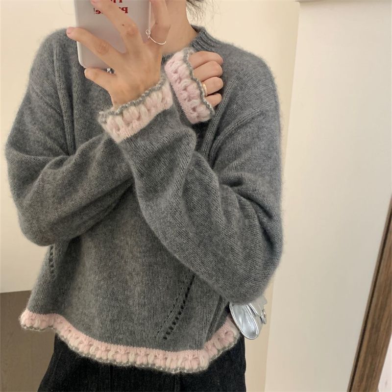 Western style pullover sweater autumn tops