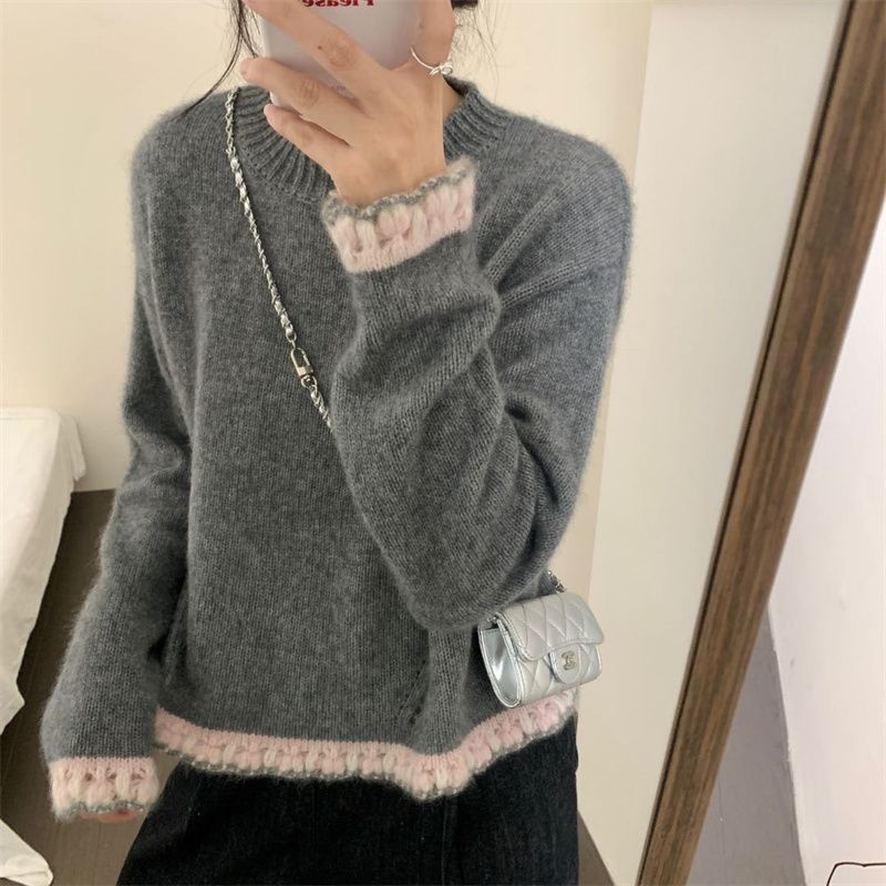 Western style pullover sweater autumn tops