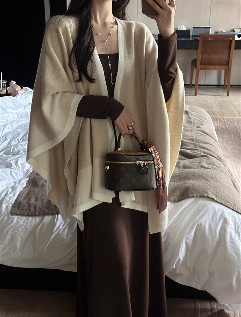 Spring and autumn scarves mixed colors coat for women