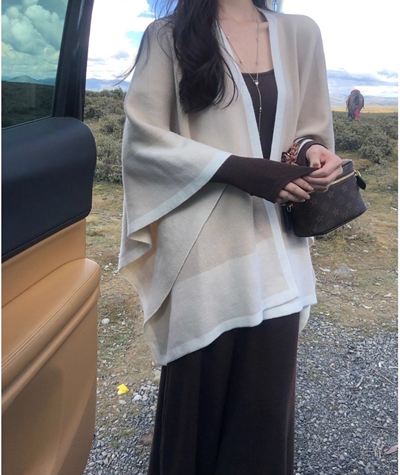 Spring and autumn scarves mixed colors coat for women