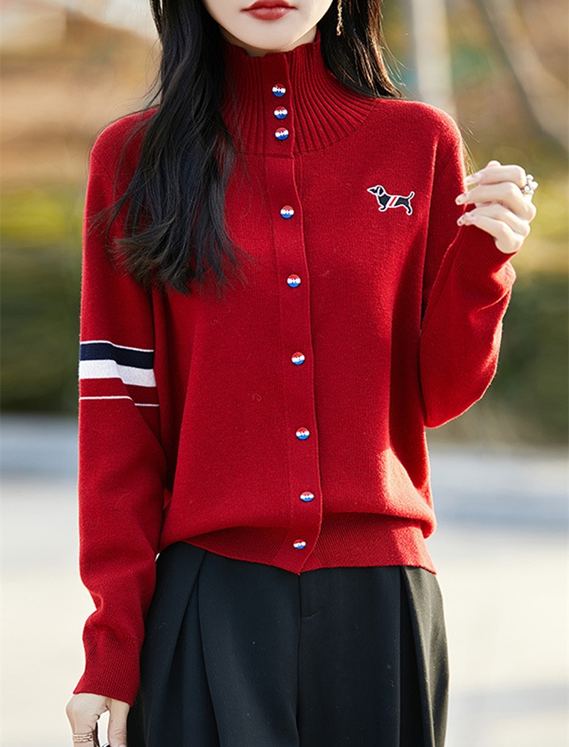 Embroidery show young tops loose coat for women