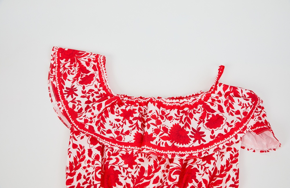 Sling pinched waist slim big skirt long dress