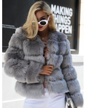 Elmo European style coat imitation of fox fur fur coat