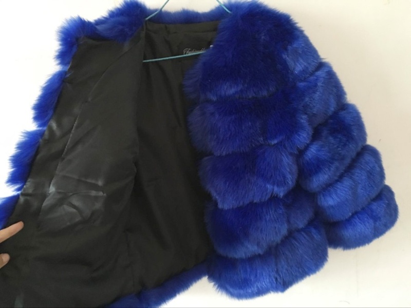 Elmo European style coat imitation of fox fur fur coat