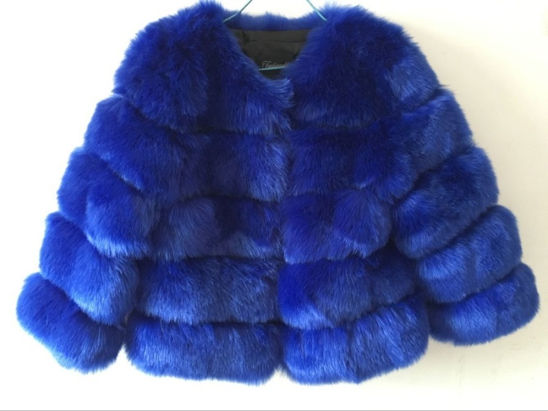 Elmo European style coat imitation of fox fur fur coat