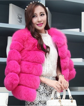 Elmo European style fur coat faux fur coat for women