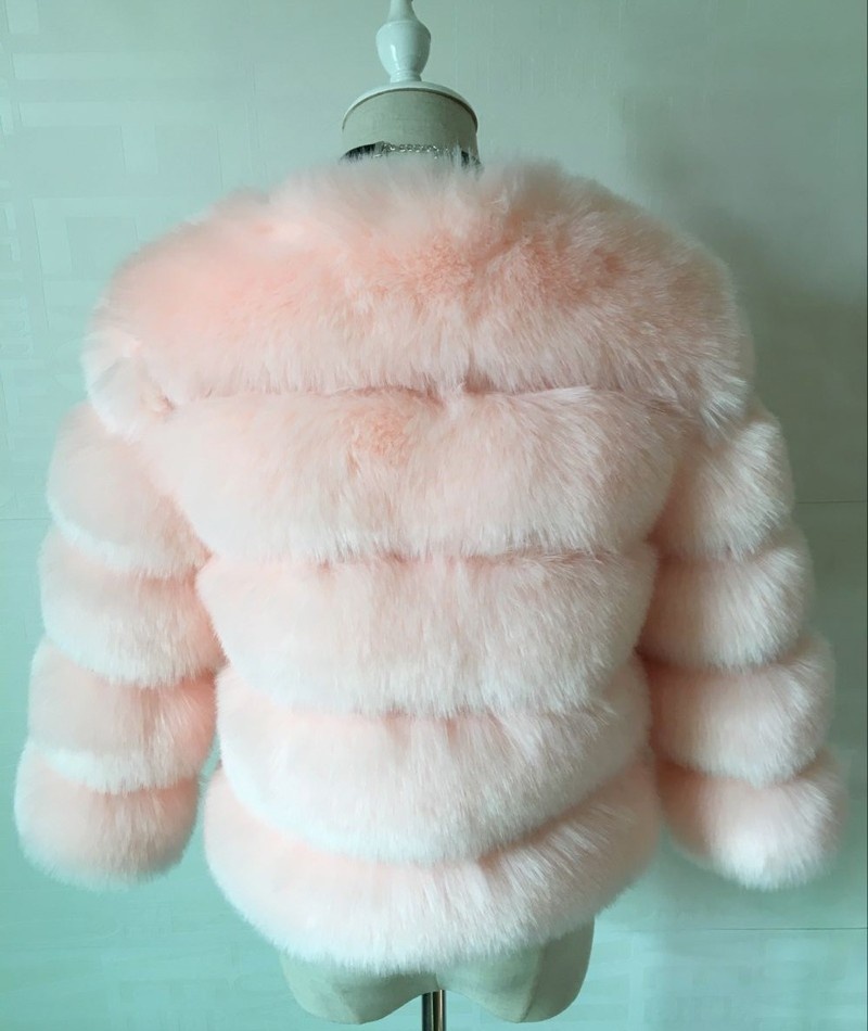 Elmo European style fur coat faux fur coat for women