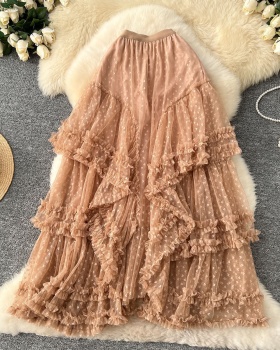 Tender irregular spring skirt slim heart puff skirt