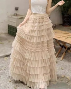 British style European style skirt gauze long skirt