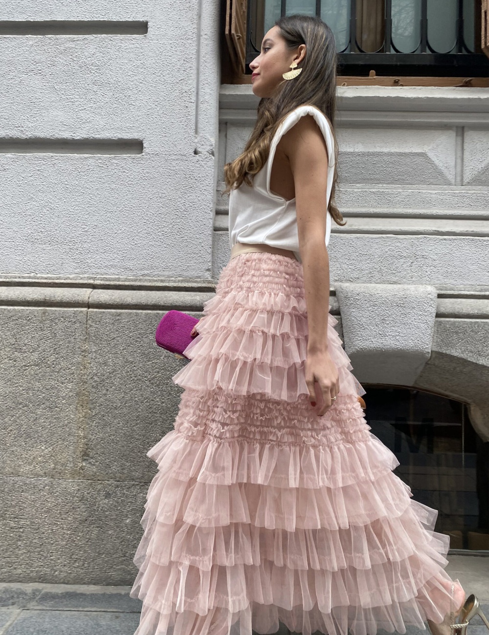 British style European style skirt gauze long skirt