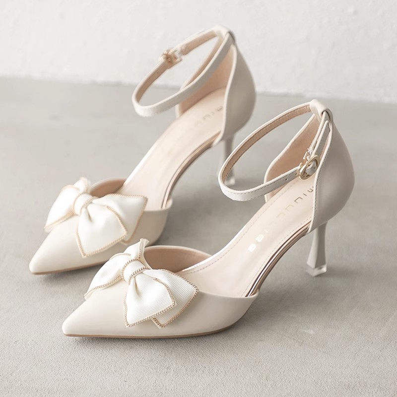 Bridesmaids maiden shoes niche summer wedding shoes