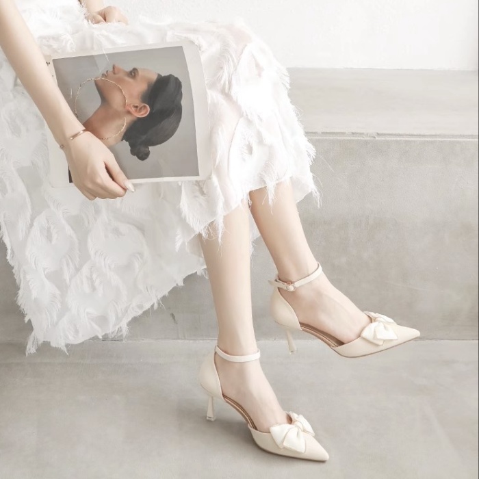 Bridesmaids maiden shoes niche summer wedding shoes
