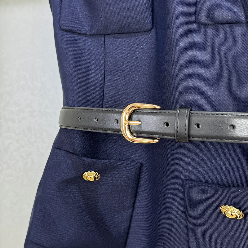 Sleeveless autumn refinement elegant satin splice dress