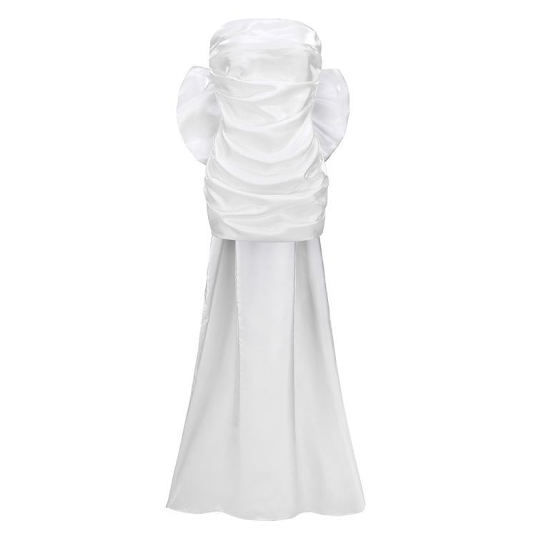 Sexy fold big bow decoration dress for women
