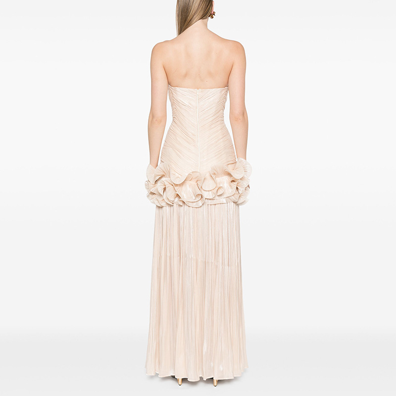 Long France style dress summer splice formal dress for women