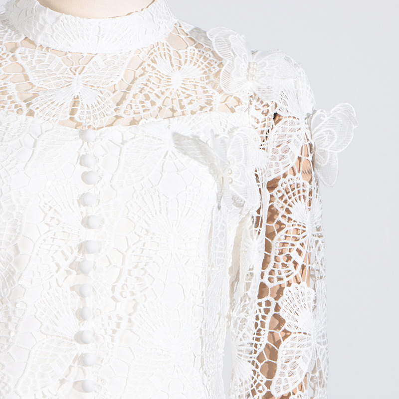 Long gauze skirt ladies summer tops 2pcs set for women