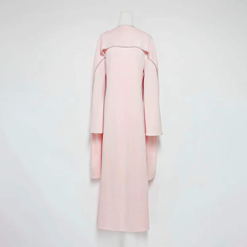 Long sleeve tender France style shawl slim long dress