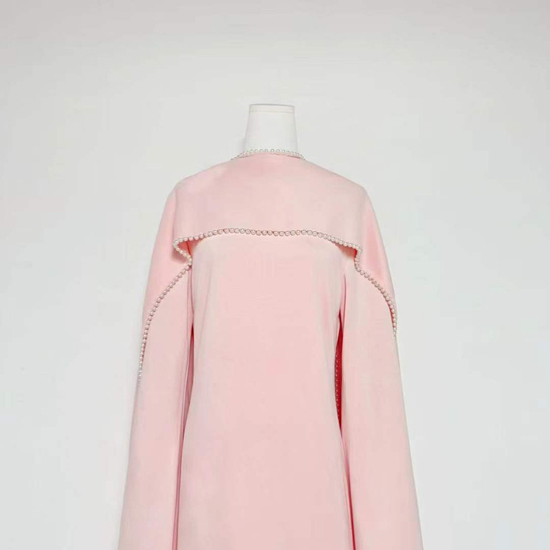 Long sleeve tender France style shawl slim long dress