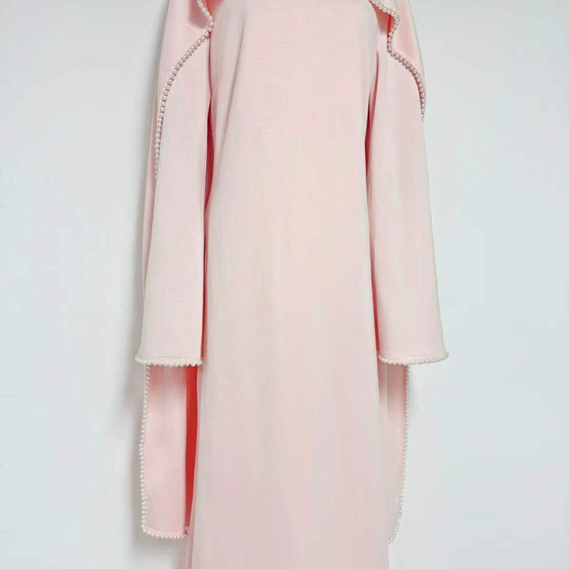 Long sleeve tender France style shawl slim long dress