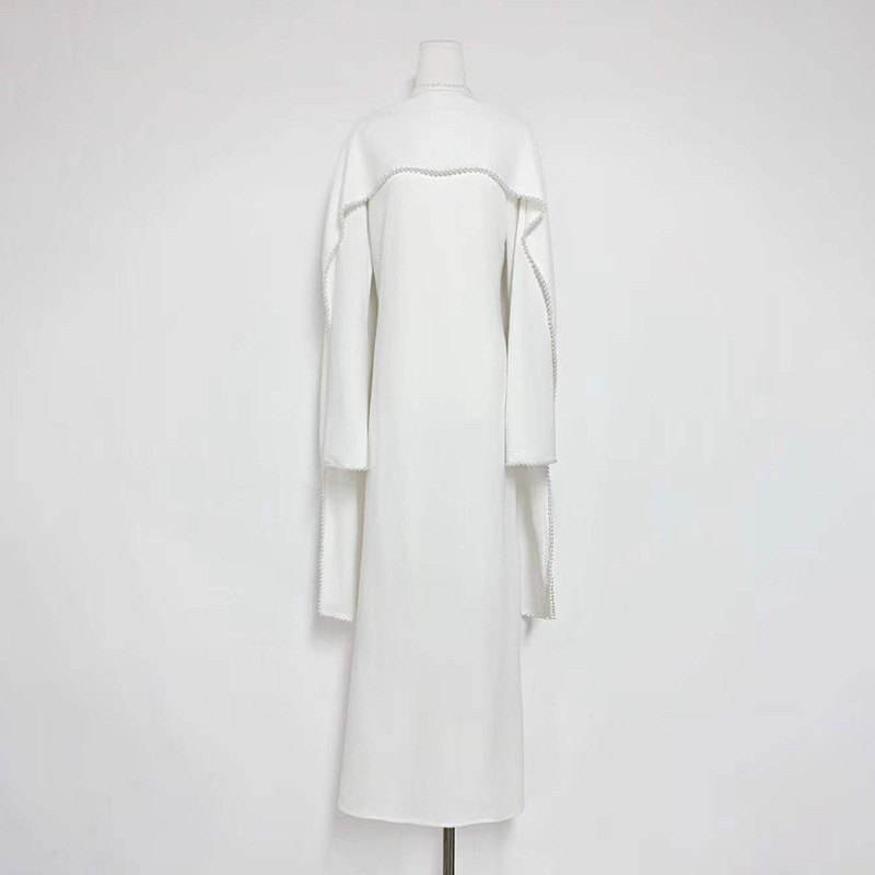 Long sleeve tender France style shawl slim long dress