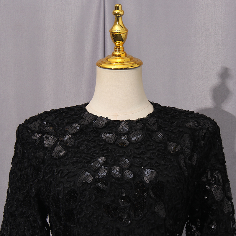 Elegant embroidery mermaid dress retro slim long dress for women