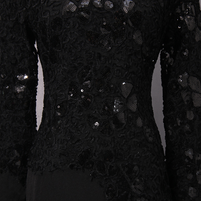 Elegant embroidery mermaid dress retro slim long dress for women