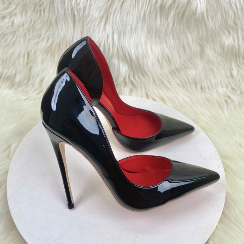 Fine-root pointed high-heeled shoes hollow shoes