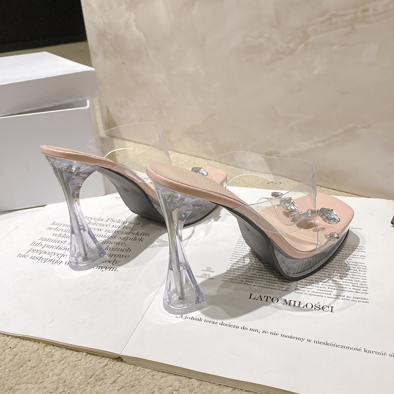 Thick lady high-heeled shoes France style sandals for women