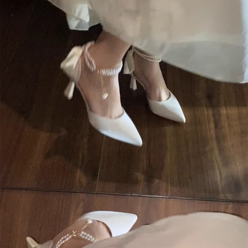 Black bow shoes temperament sandals for women