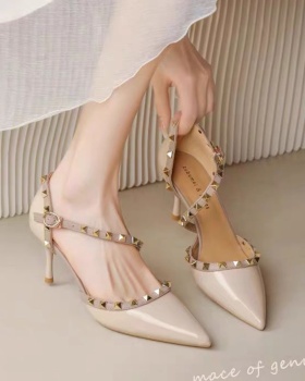 Summer rhinestone high-heeled hasp sandals for women