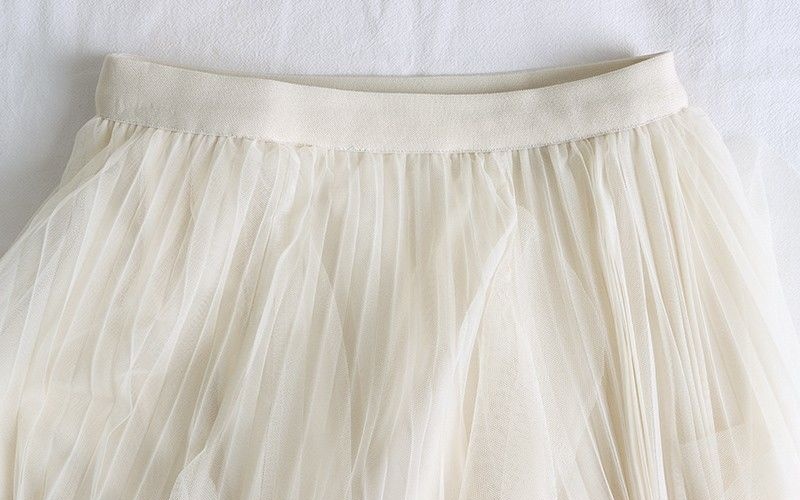 Long big skirt spring high waist splice skirt for women