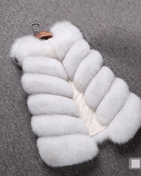 Korean style waistcoat fur coat for women