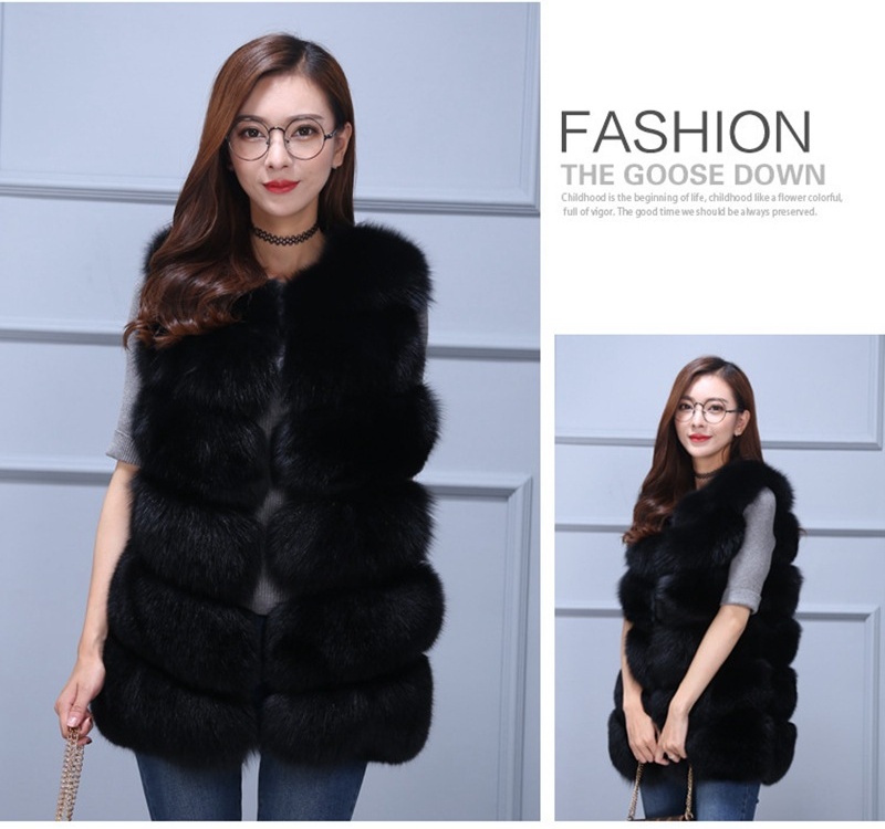 Korean style waistcoat fur coat for women