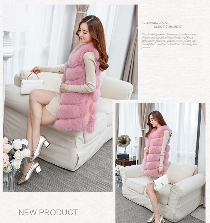 Korean style waistcoat fur coat for women