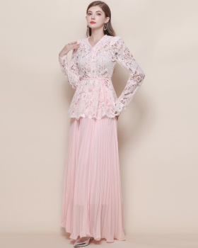 Slim inside the ride skirt high waist shirt 3pcs set for women