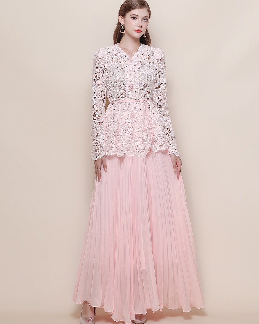 Slim inside the ride skirt high waist shirt 3pcs set for women