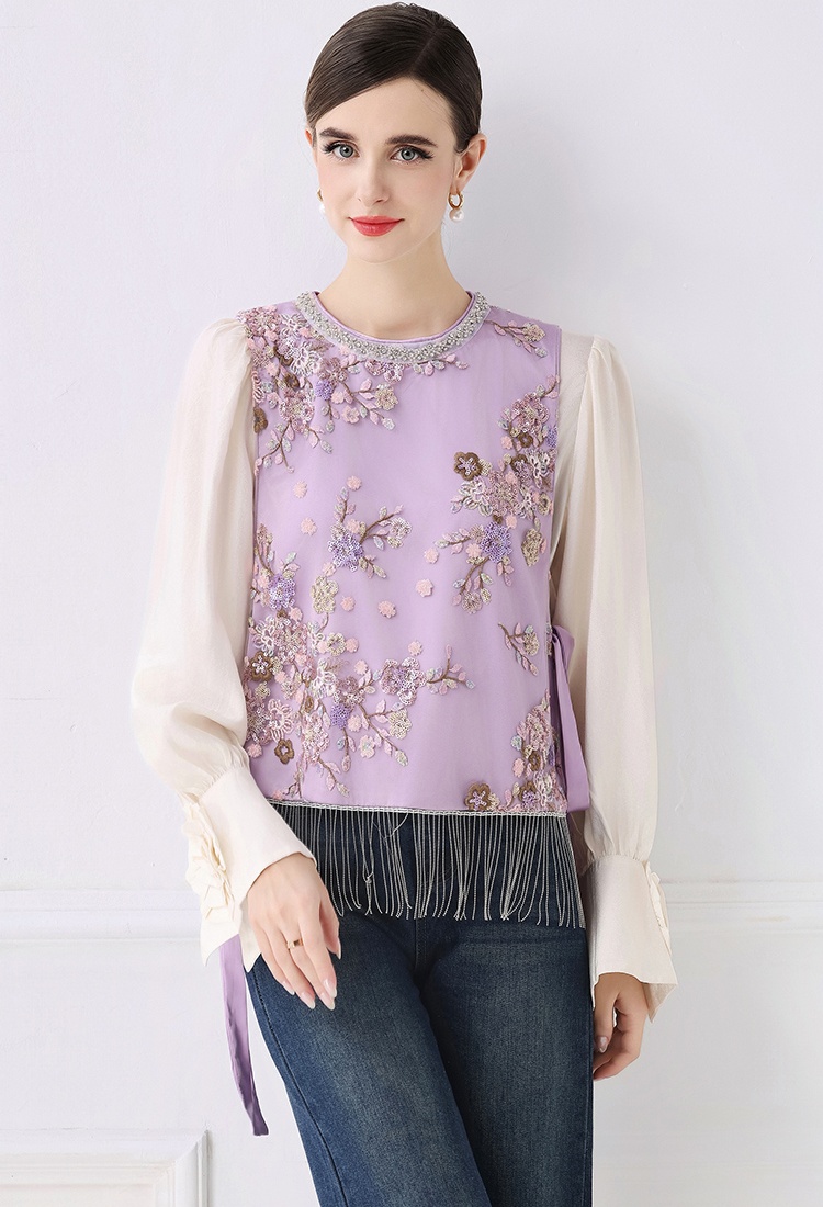 Chinese style embroidery all-match small vest