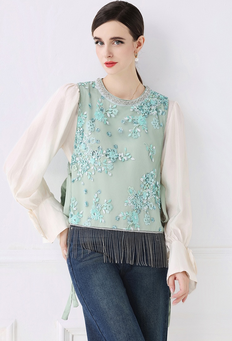 Chinese style embroidery all-match small vest